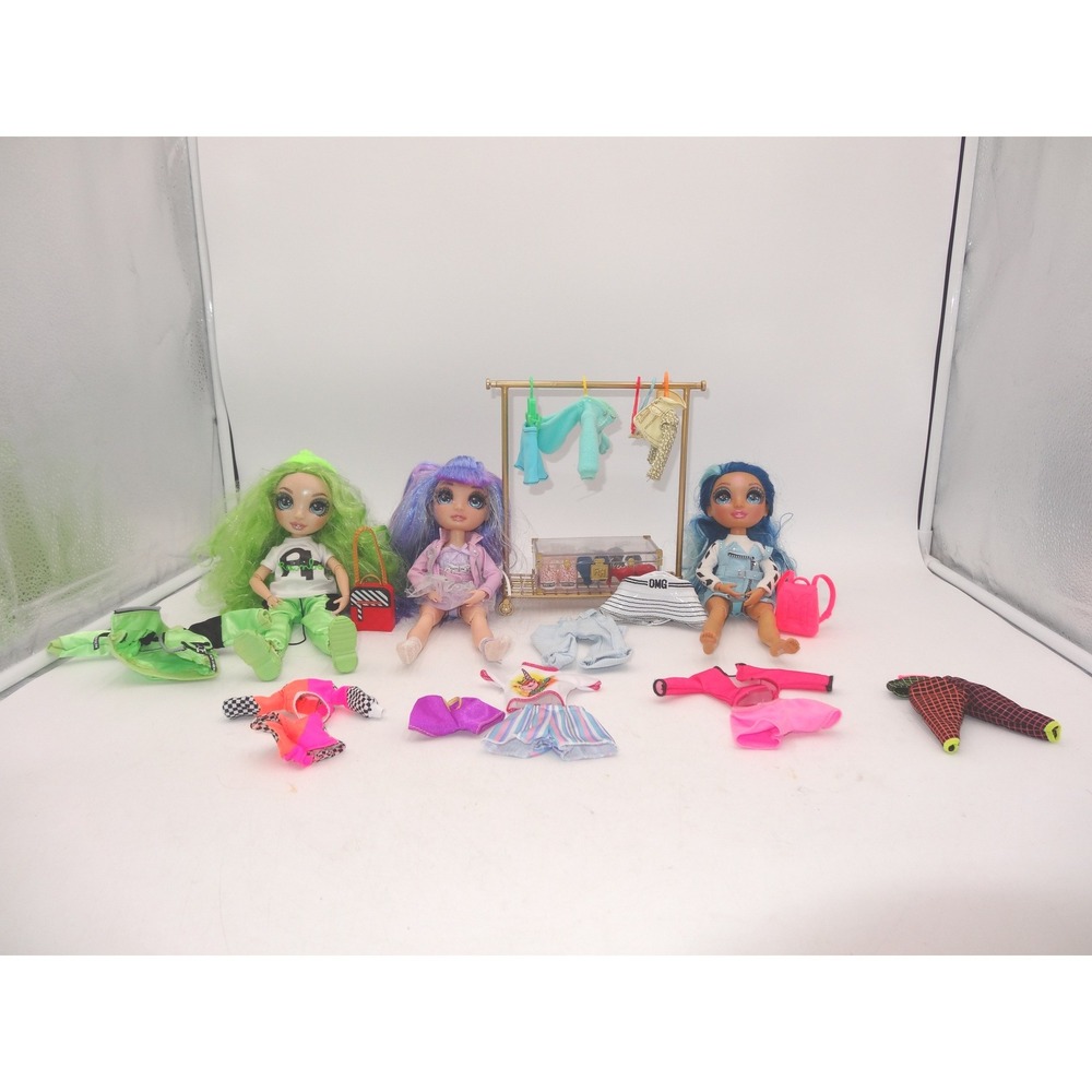 Rainbow High Dolls Violet Willow Jade Closet Hanger Clothes Shoes Accessories